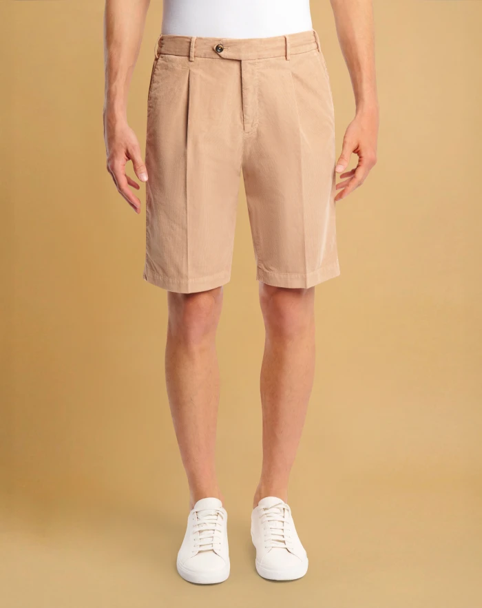 Bermuda shorts in superlight velvet