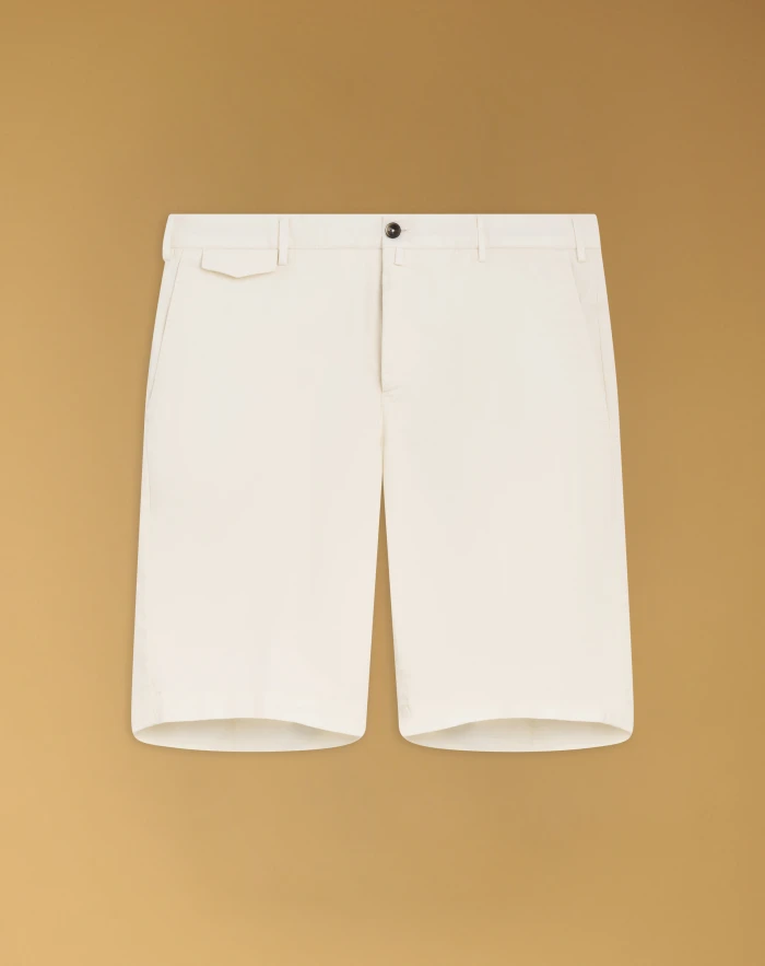 Stretch gabardine Bermuda shorts