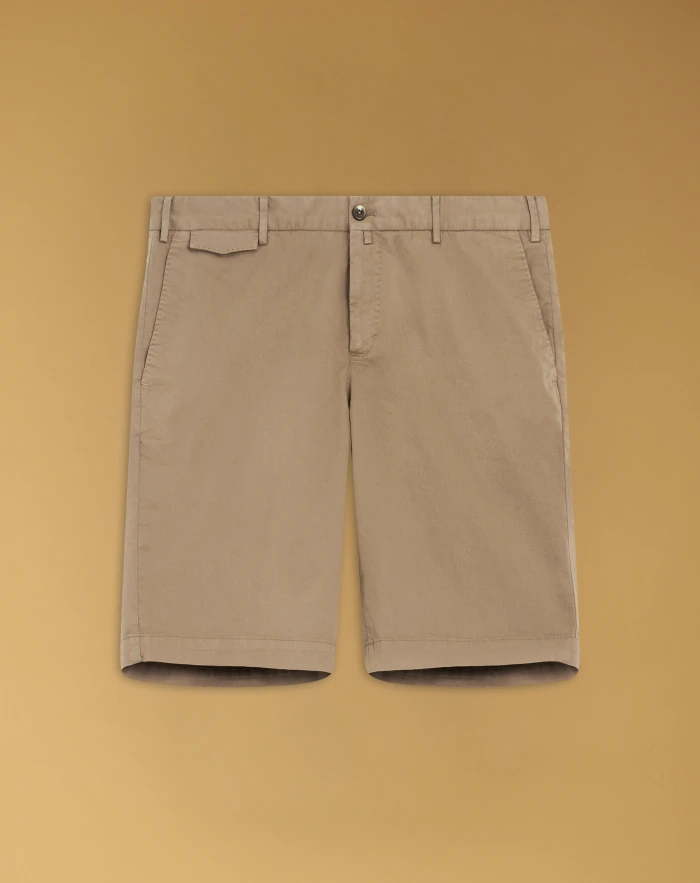 Stretch gabardine Bermuda shorts