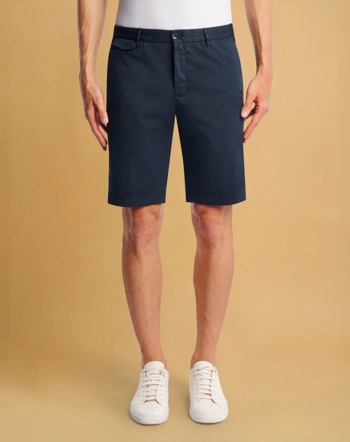 Stretch gabardine Bermuda shorts