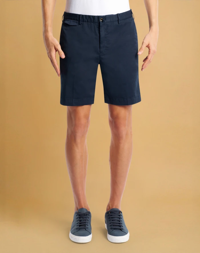Bermuda shorts in cotton seersucker