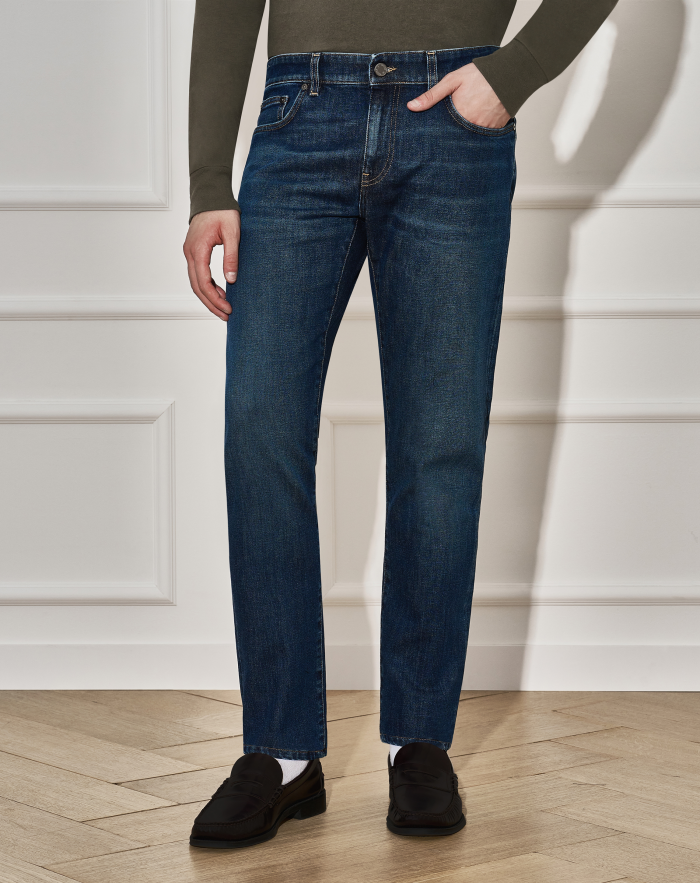 Swing jeans in blue stretch denim