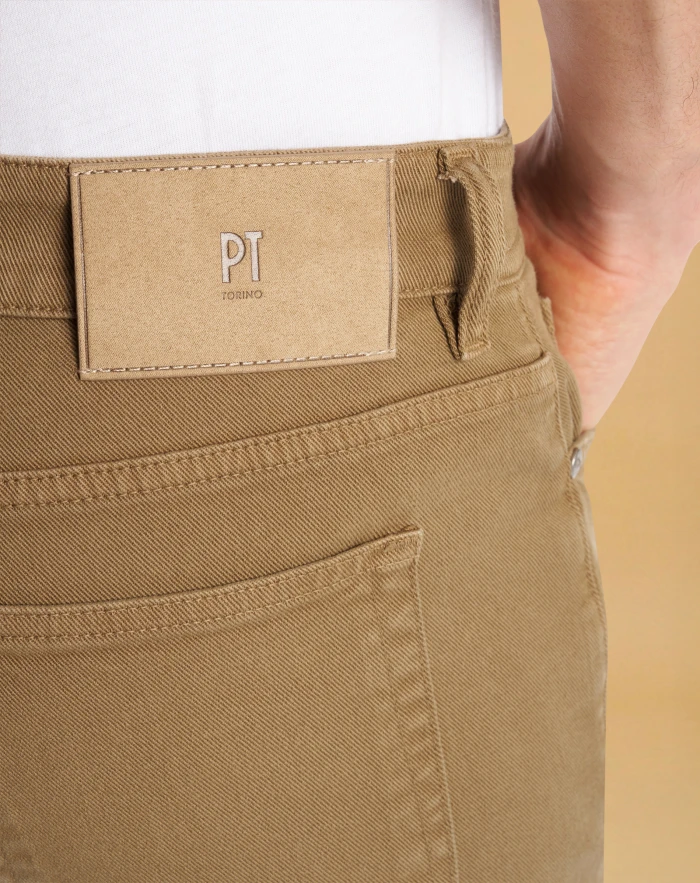 Swing jeans in stretch bull denim for men, mud | PT Torino