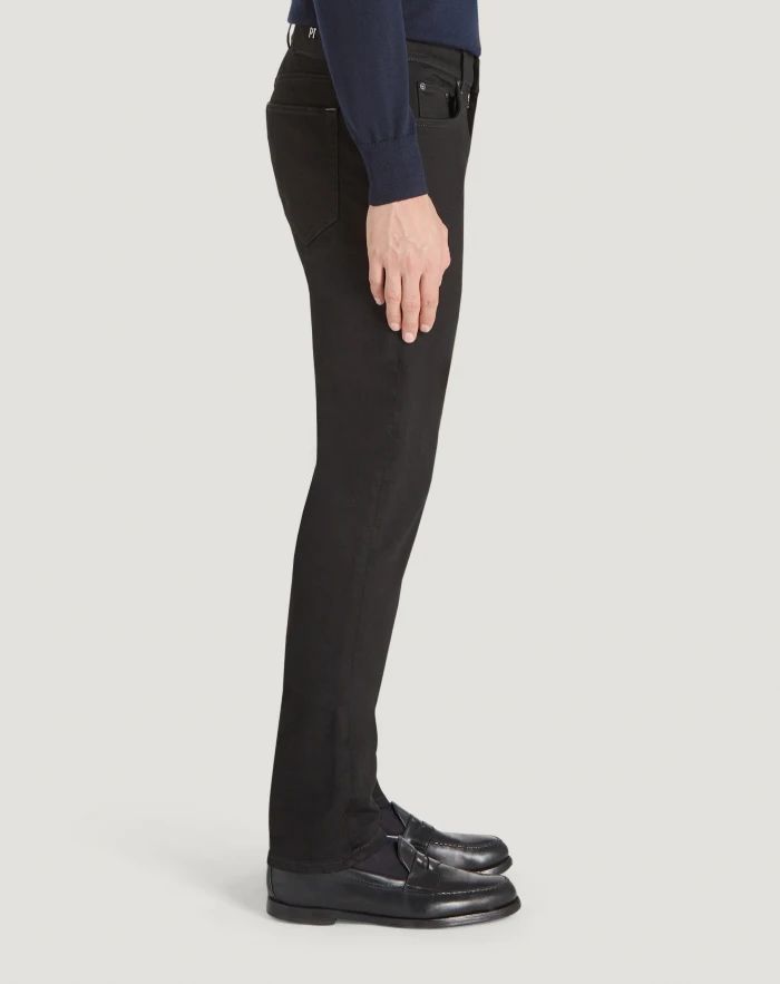 Swing jeans in double black denim for men, slim fit, black | PT Torino