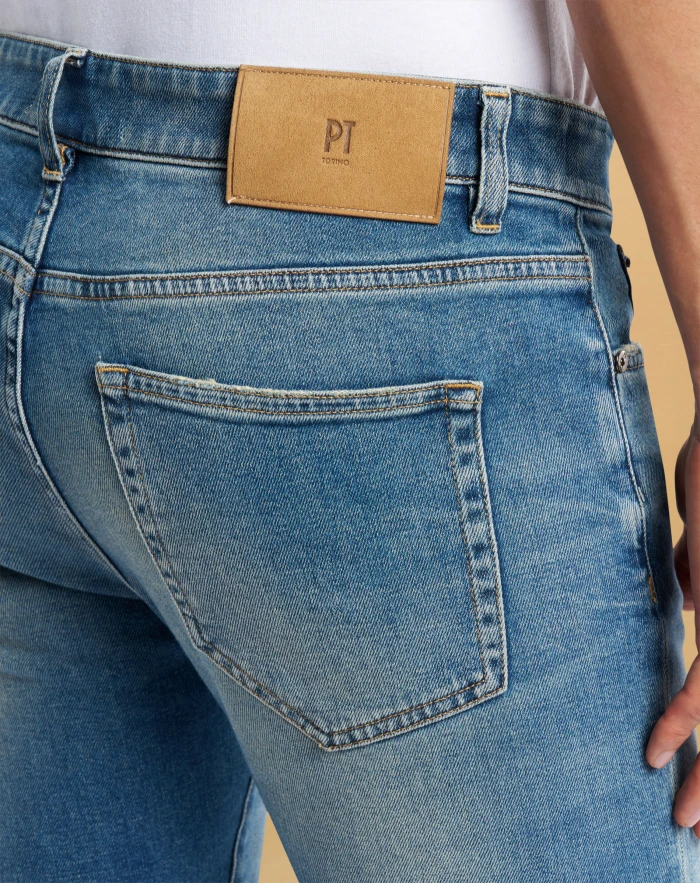 Swing jeans in stretch denim for men, blue | PT Torino