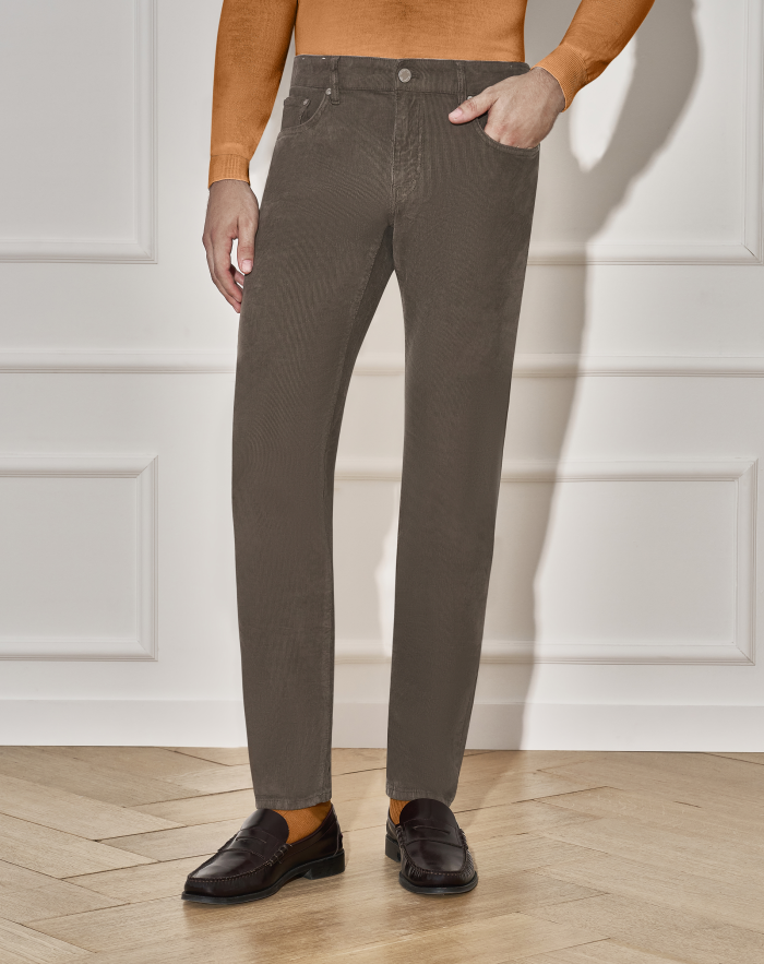 Swing trousers in velvet