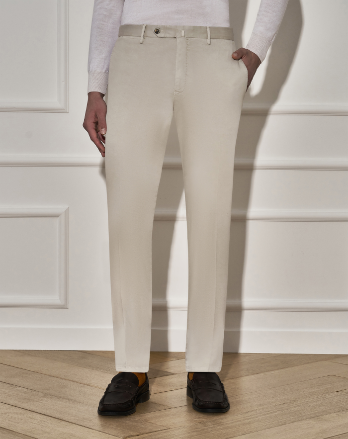 Super-slim trousers in stretch satin
