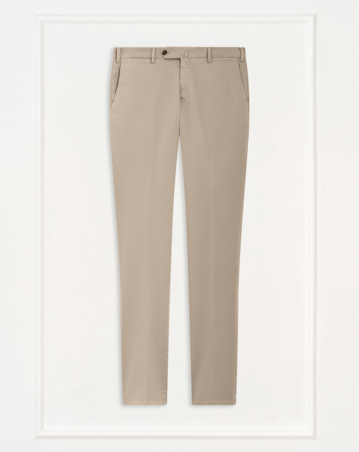 Super-slim trousers in stretch satin