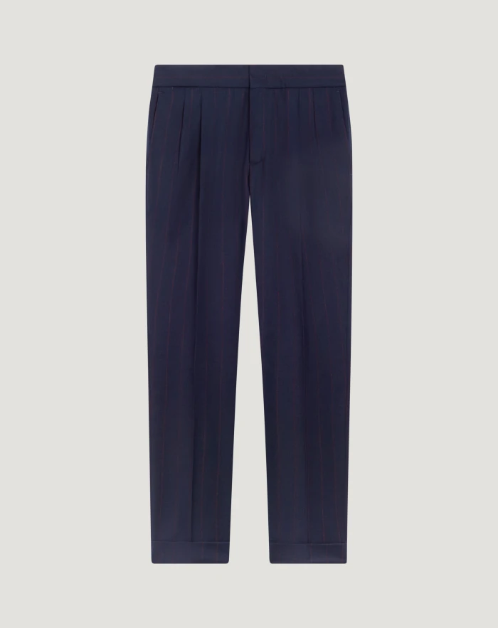 Gentleman trousers in checked flannel