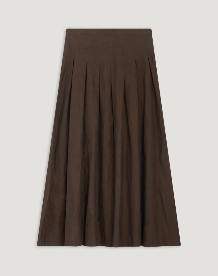 Rock Mirna aus Leinen und Baumwolle