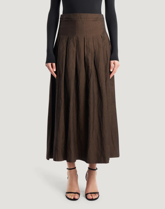 Rock Mirna aus Leinen und Baumwolle