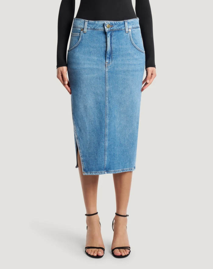 Rock Georgina aus Denim aus verantwortungsvollem Anbau