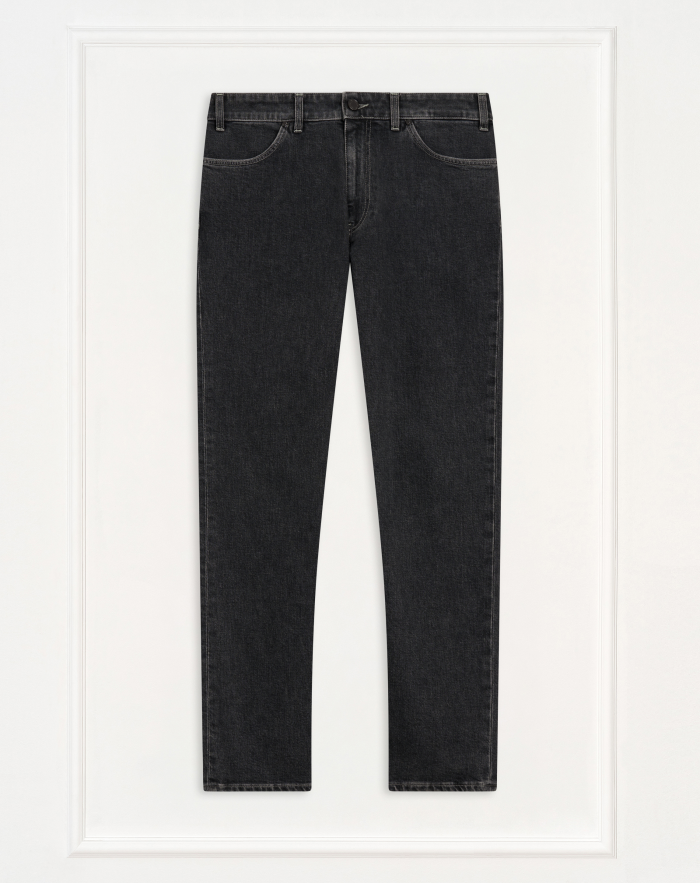 Band jeans in black stretch denim