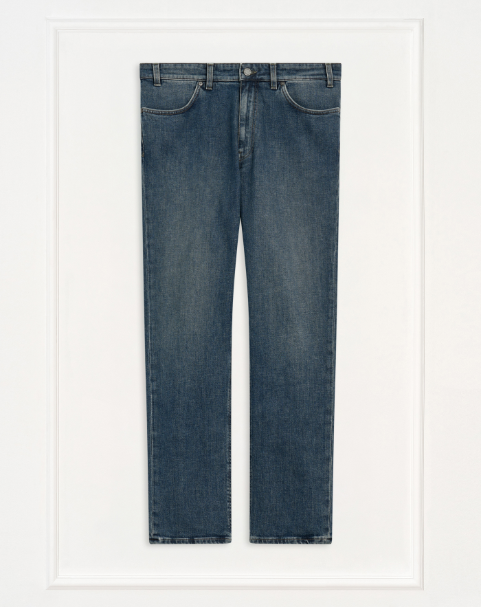 Band jeans in blue stretch denim