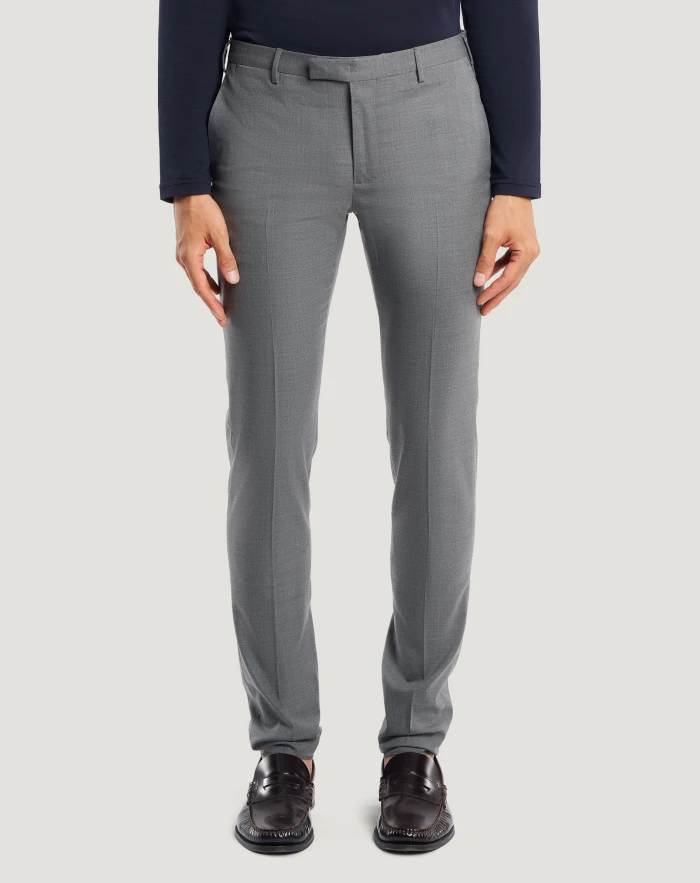 Skinny techno wool trousers
