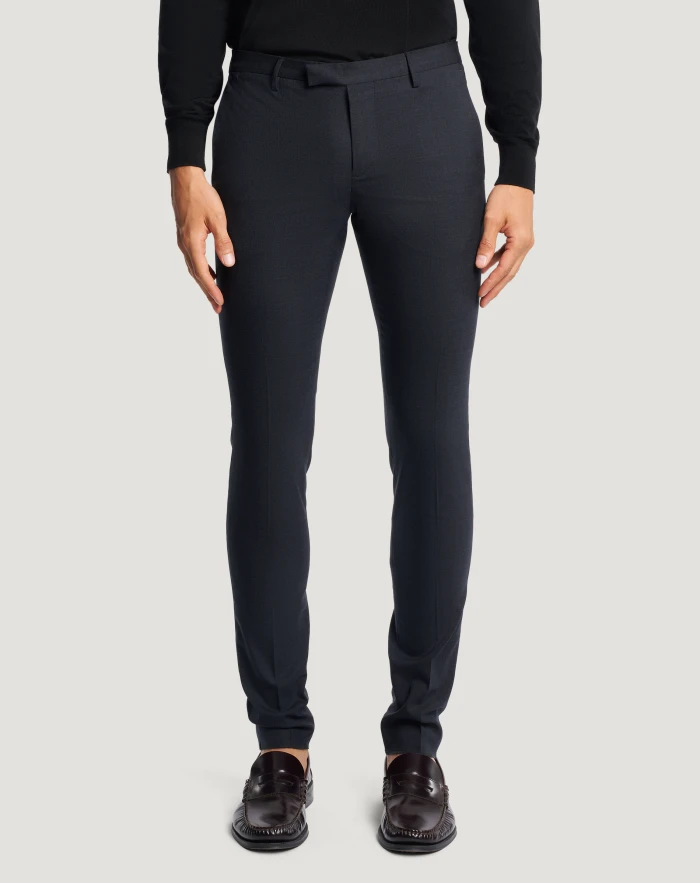 Skinny techno wool trousers