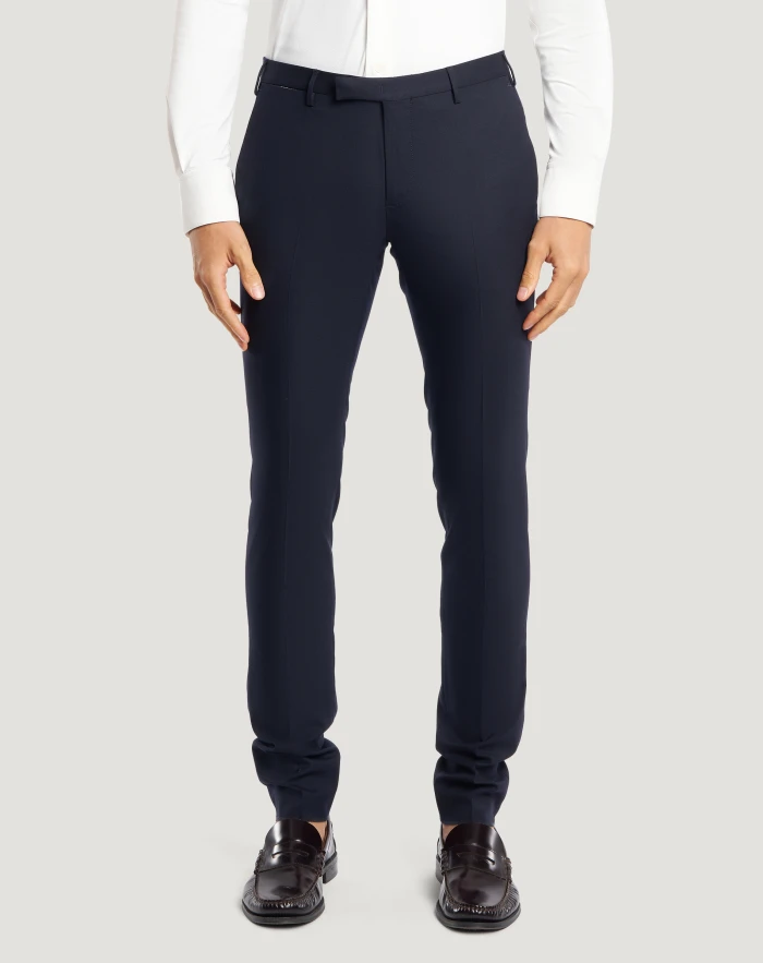 Skinny techno wool trousers
