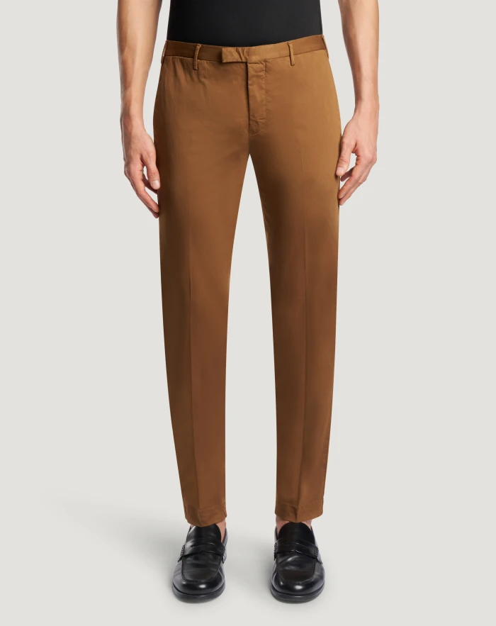 Skinny satin trousers