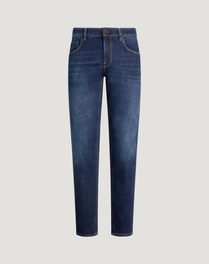 Swing jeans in stretch cotton denim for men, slim fit, blue | PT 