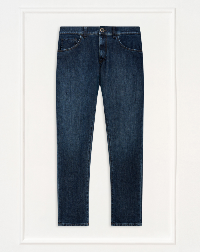 Breakbeat Zip jeans in stretch denim
