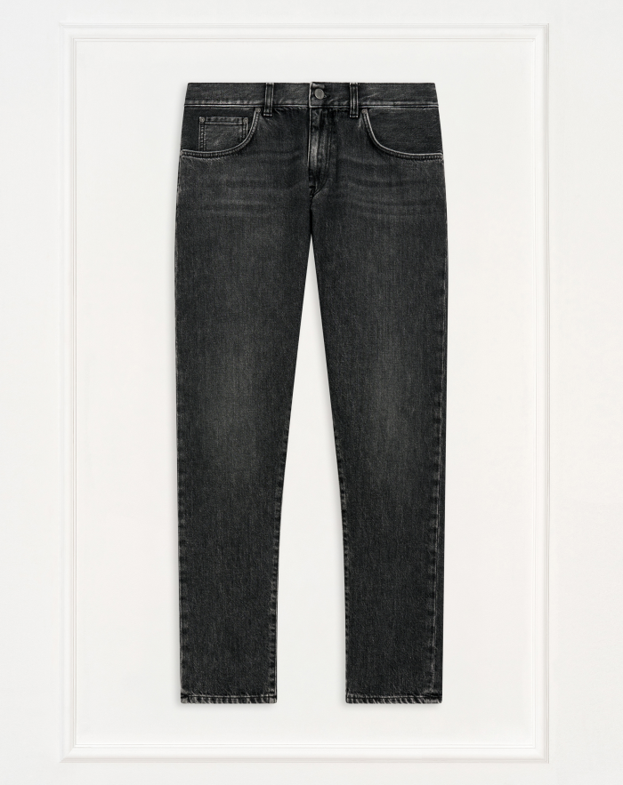 Breakbeat Zip jeans in black rigid denim