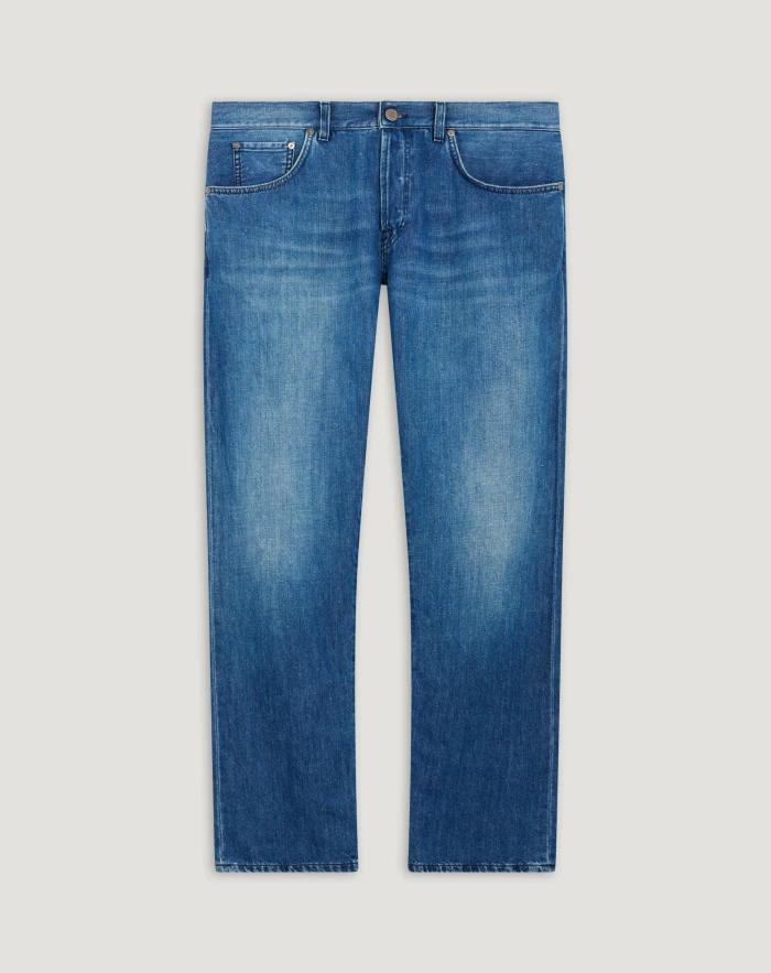 Relax jeans in cotton and linen denim