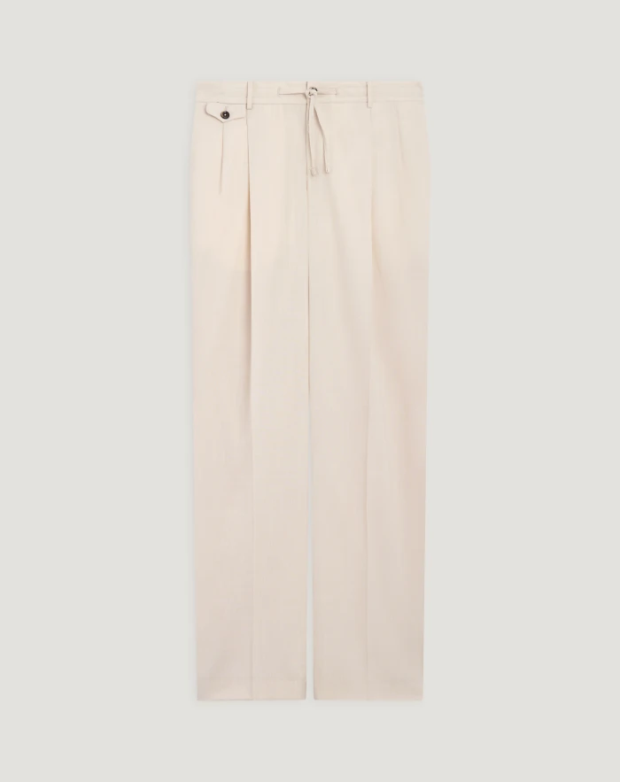 Pantaloni City in lana stretch