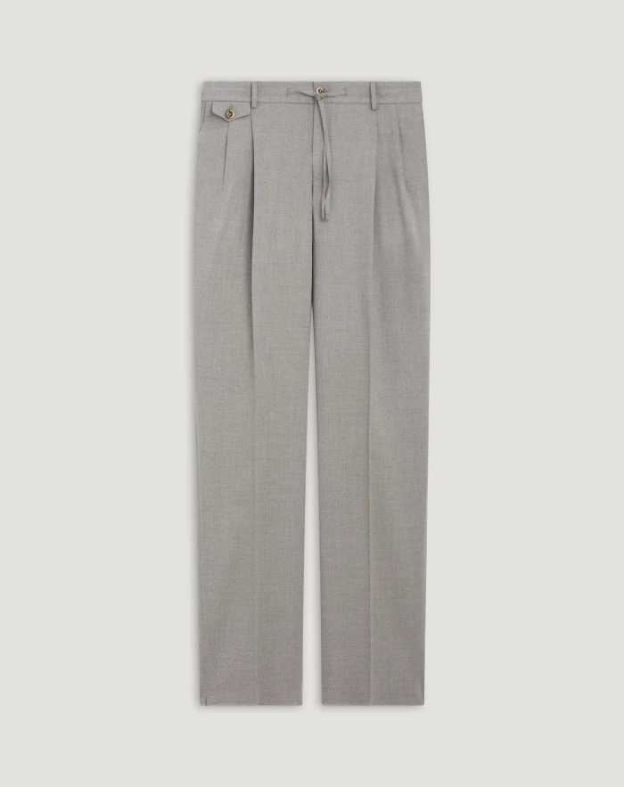 Pantaloni City in lana stretch