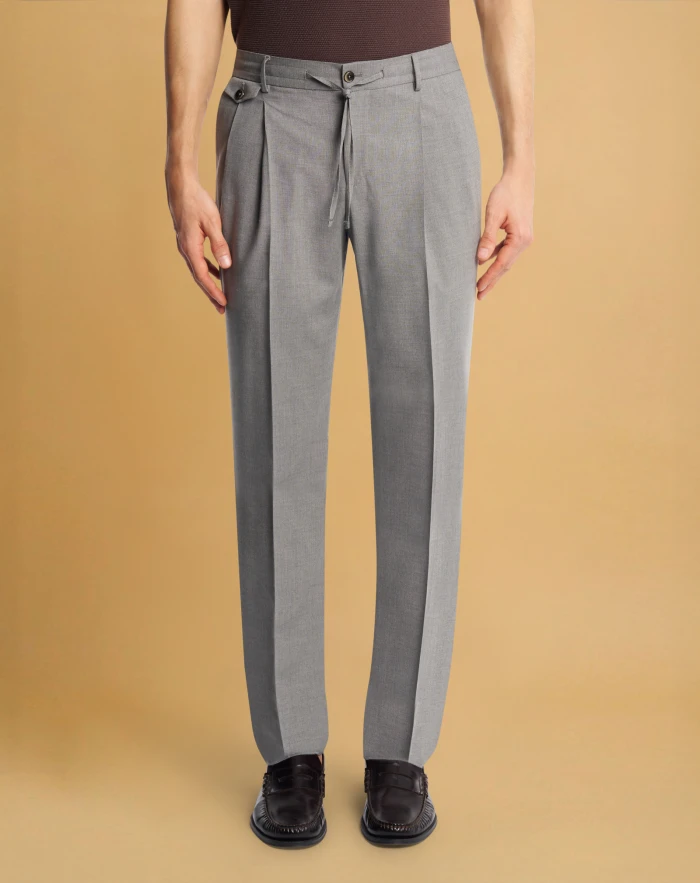 City trousers in stretch wool