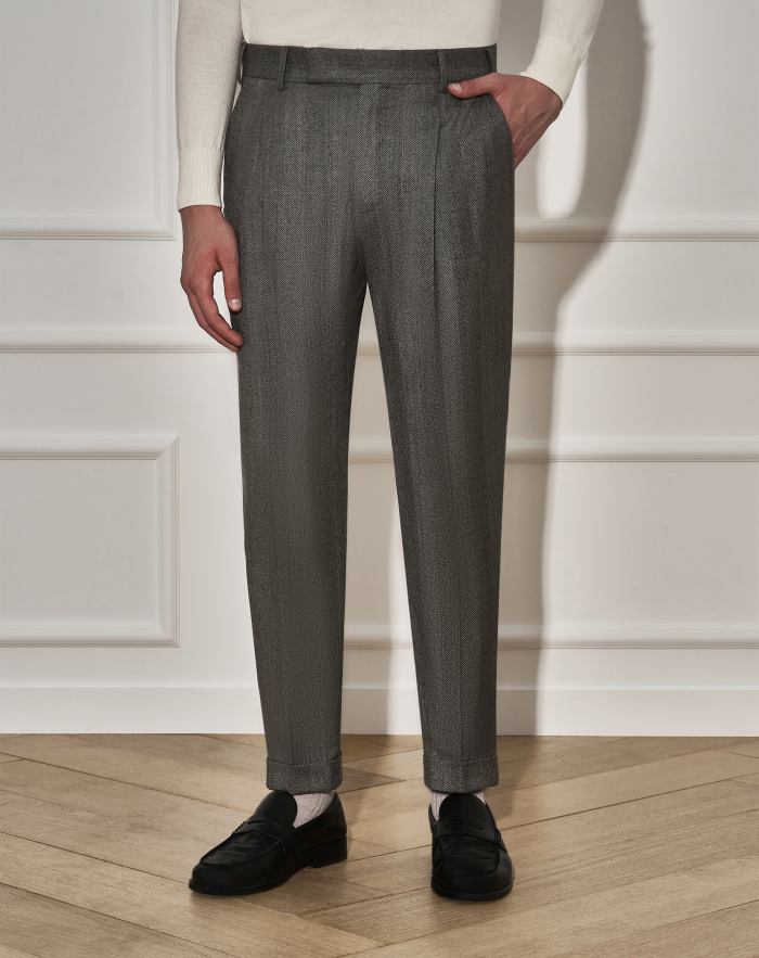 Rebel trousers in wool flannel