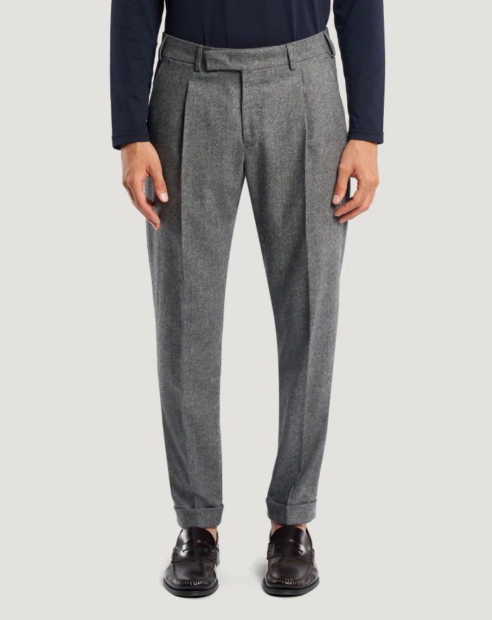 Rebel trousers in chevron flannel