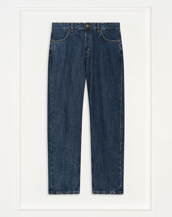 Barrel jeans in rigid denim