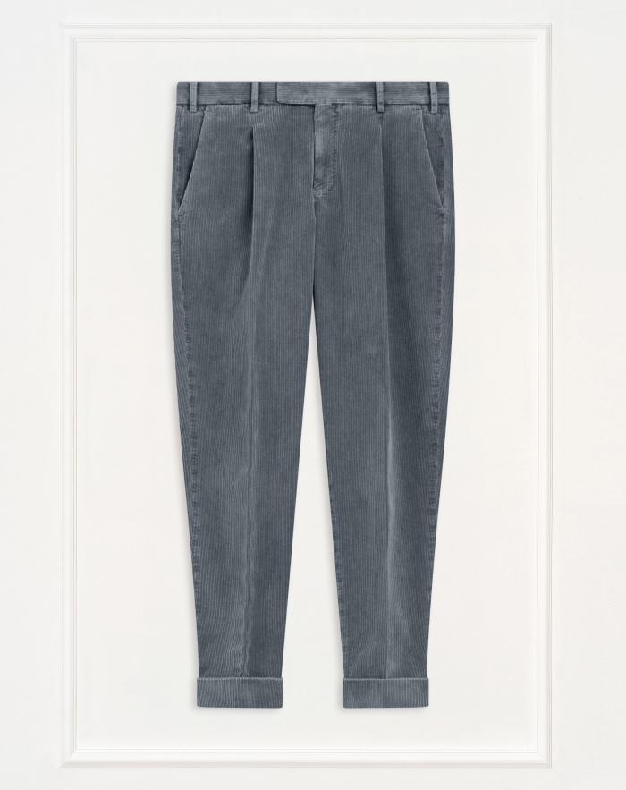 Rebel trousers in faded-effect velvet