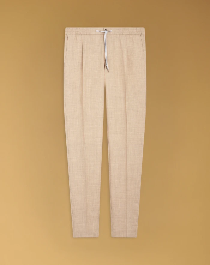 Soft trousers in wool and silk