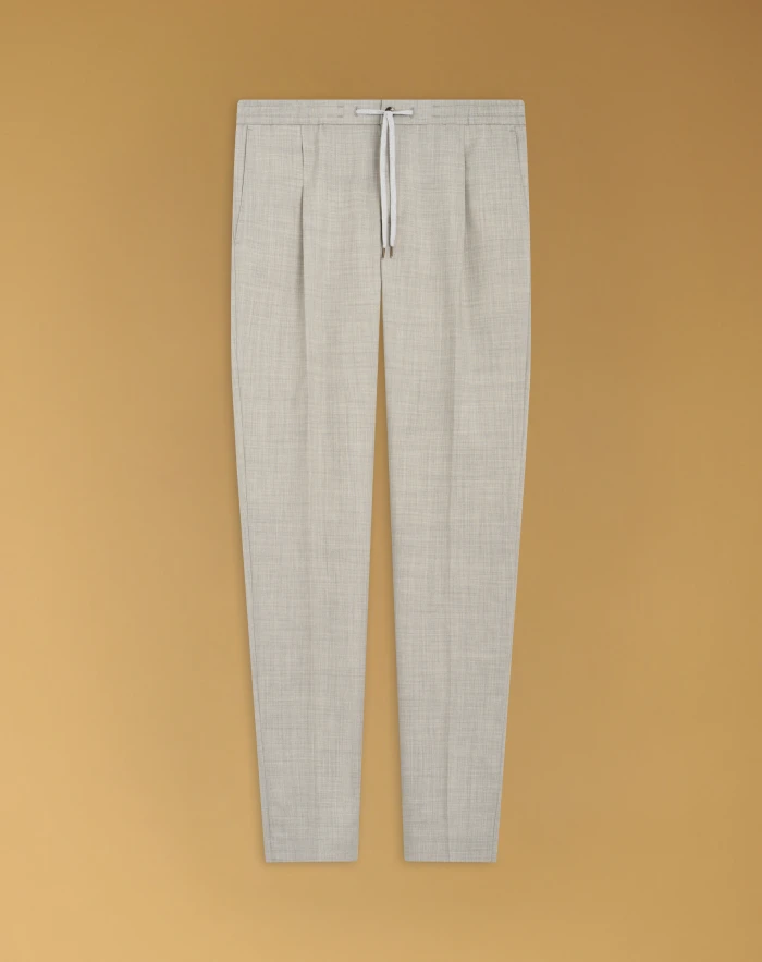Soft trousers in wool and silk