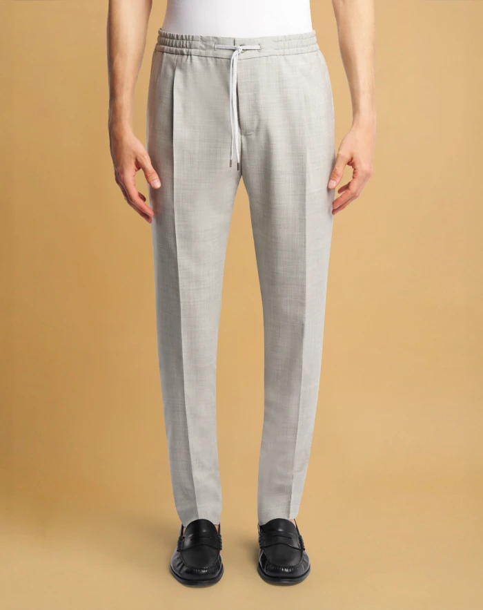 Soft trousers in wool and silk