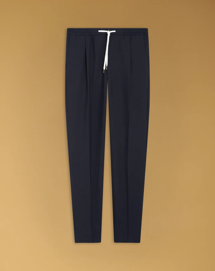 Soft trousers in wool and silk