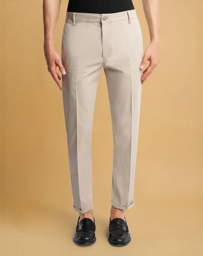 Reggae chino trousers in stretch gabardine