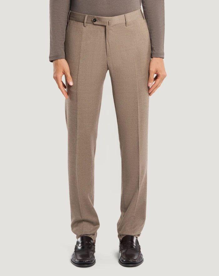 Slim flannel trousers