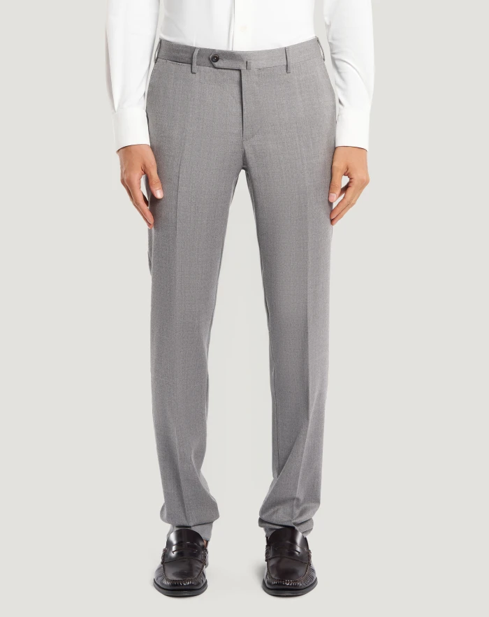 Slim flannel trousers