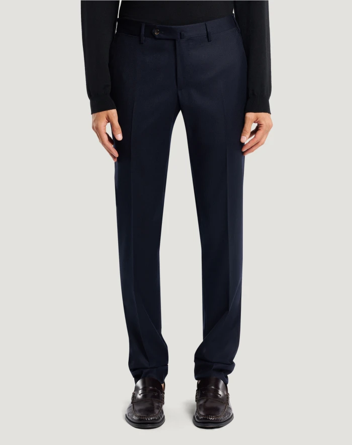 Slim flannel trousers