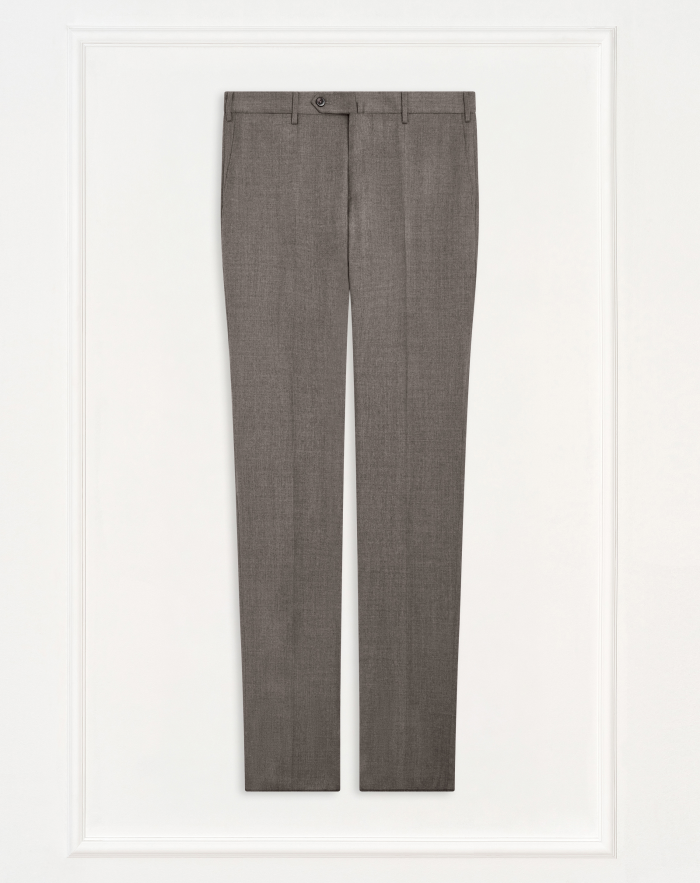 Slim trousers in wool flannel