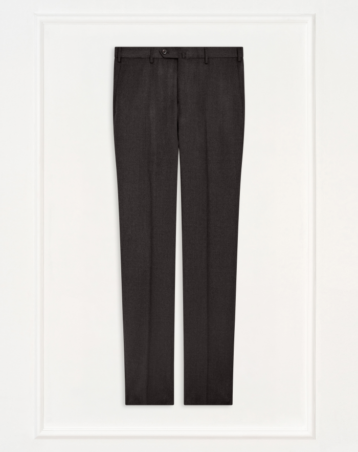 Slim trousers in wool flannel
