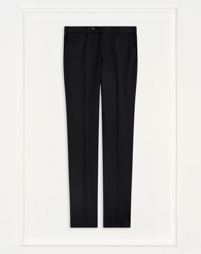 Slim trousers in wool flannel