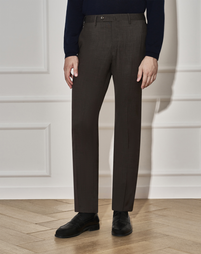 Slim trousers in four-season wool