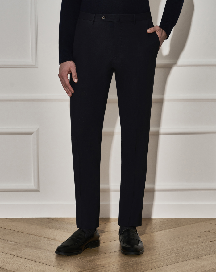 Slim trousers in four-season wool