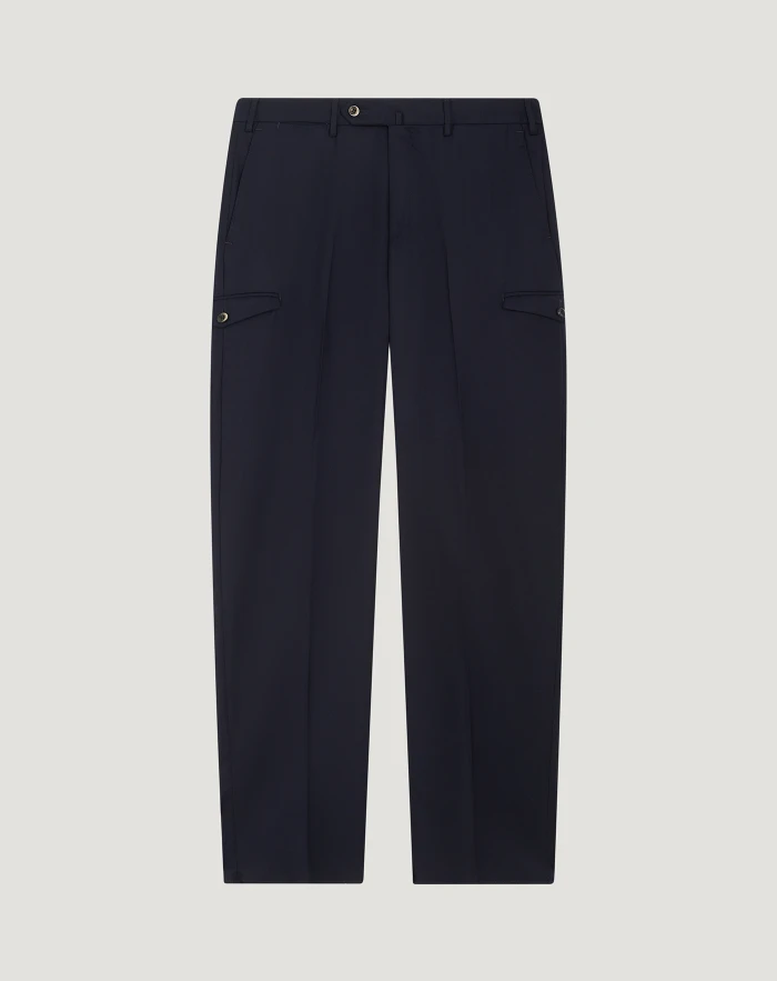 Slim clean cargo trousers in twill