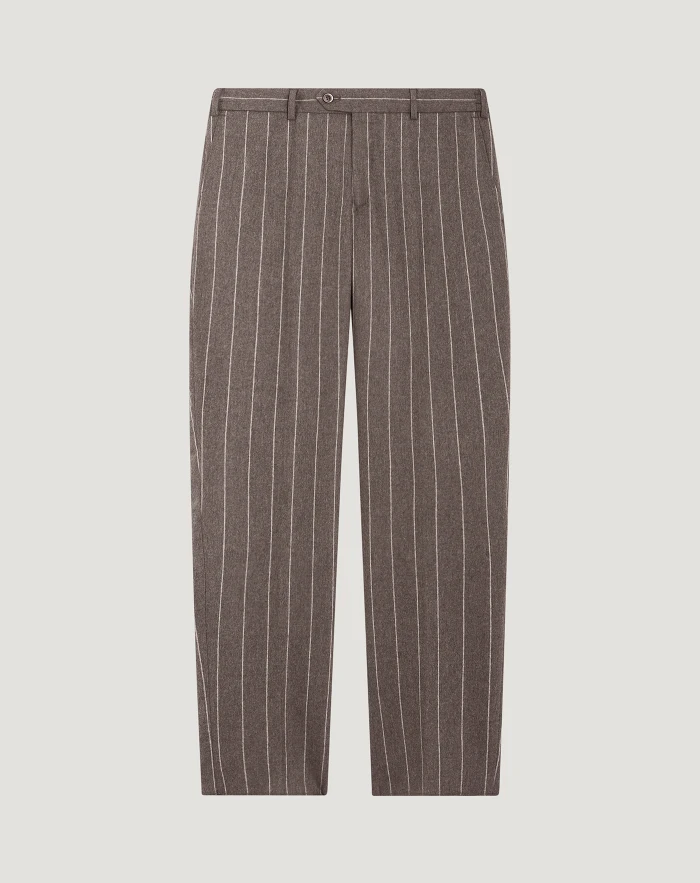 Slim flannel trousers