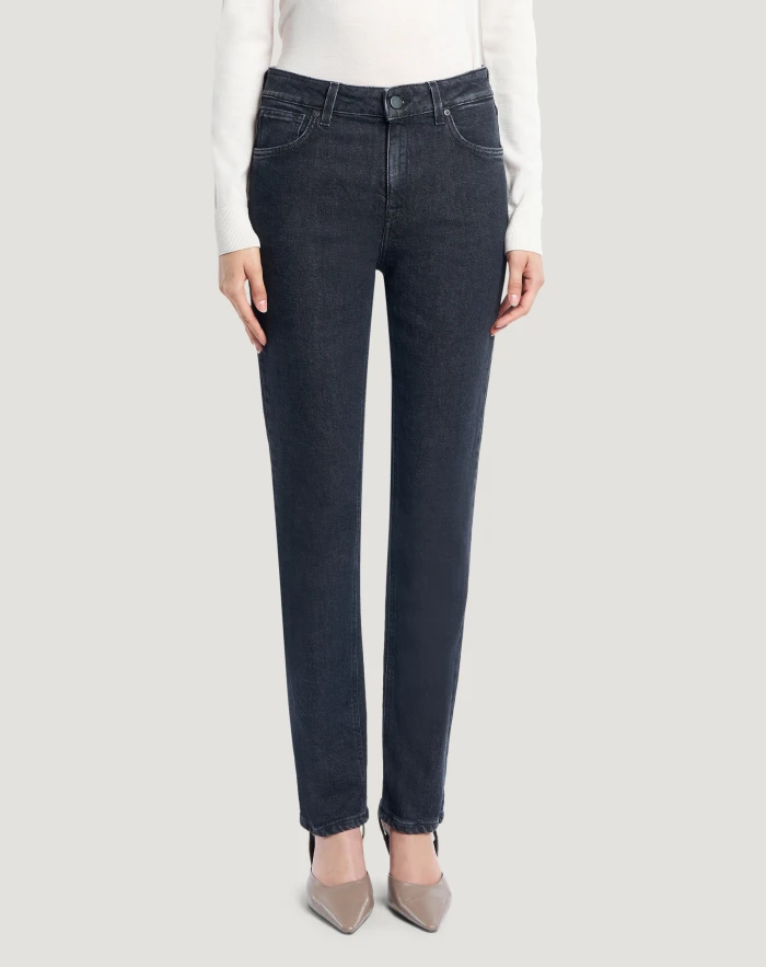 Jeans Alanis in black denim stretch