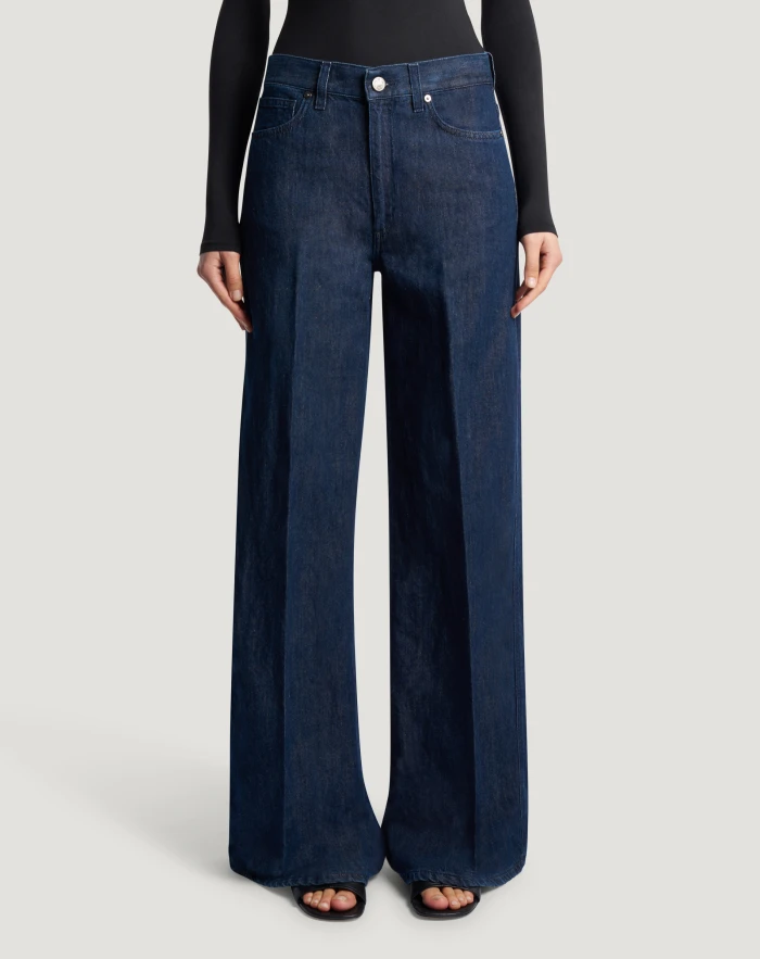 Cindy jeans in cotton and linin denim